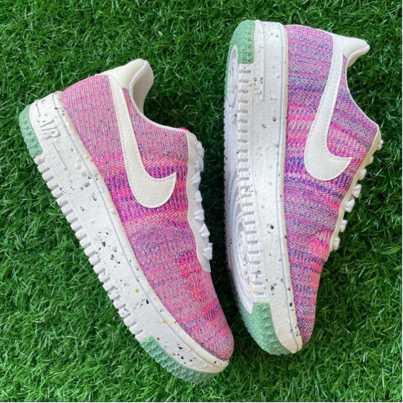 Nike W Air Force 1 Crater Flyknit Fuchsia Glow / White-Pink Blast - Picture 4 of 7